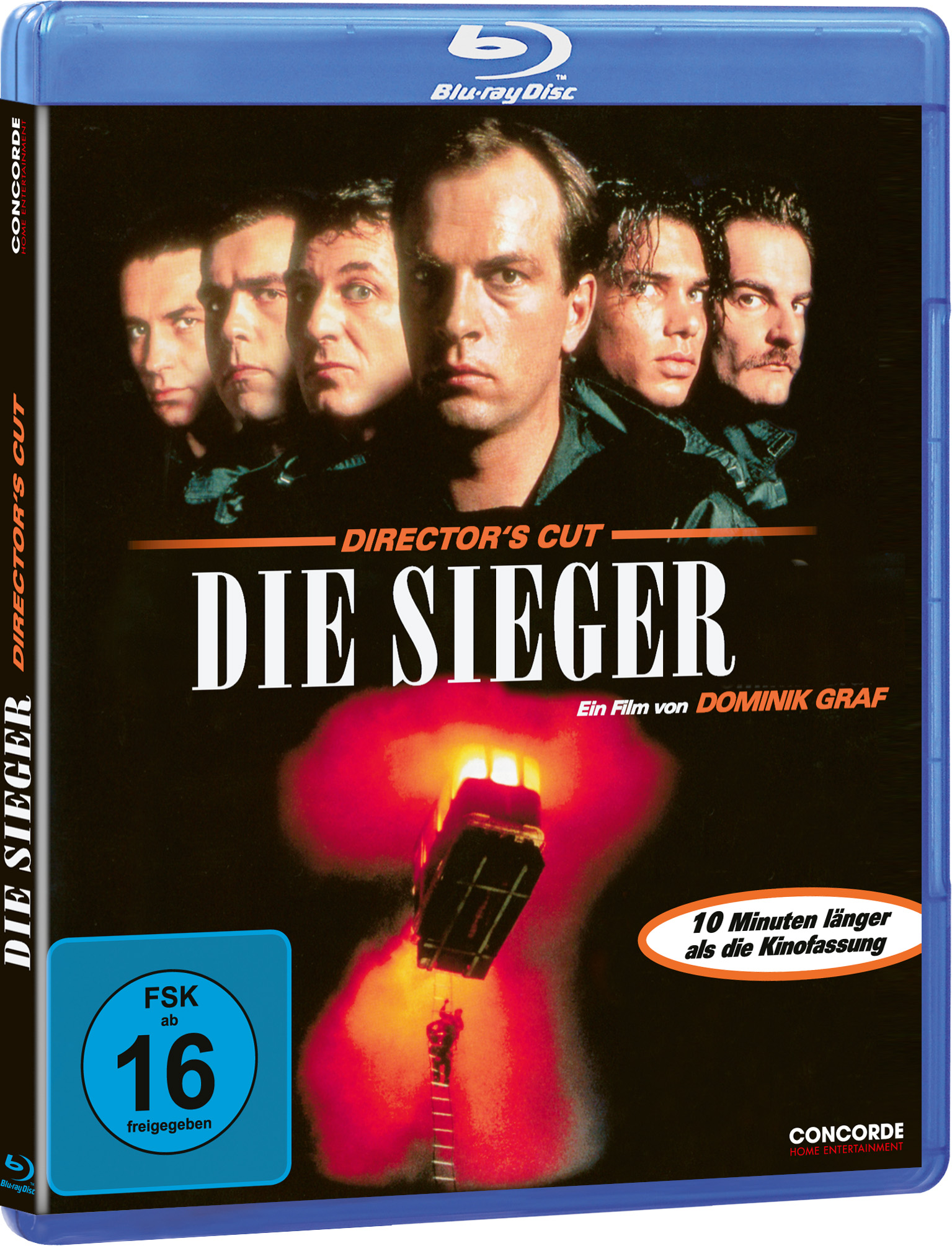 Blu-ray-Disc-Cover: Männer in Schwarz, Filmtitel 'Die Sieger'.