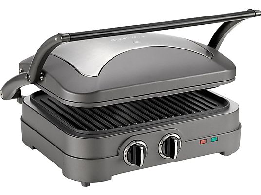 CUISINART GR47E Griddler Elite - Kontaktgrill (Grau/Edelstahl)