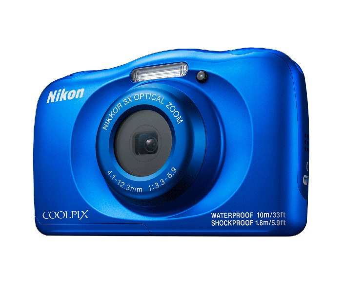 Cámara acuática - Nikon COOLPIX W150, Compacta Digital, 2.7", AC, 3X, LCD, Full HD 1080p, Resistente al Agua, Azul