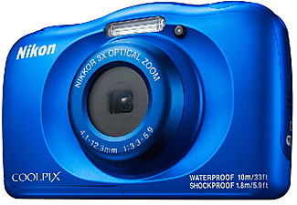 Cámara acuática Nikon COOLPIX W150, Compacta 2.7", AC, 3X, LCD, Full HD 1080p, Resistente al Agua, Azul