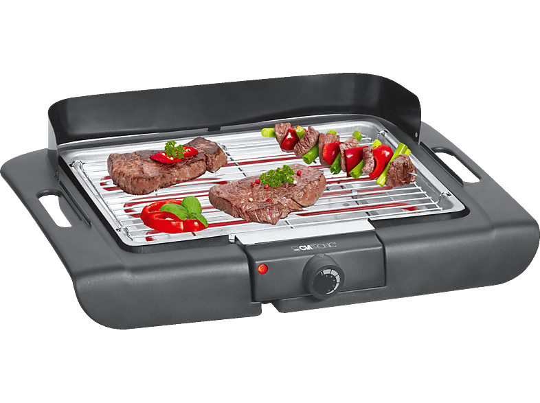 CLATRONIC BQ 3507 Elektrogrill, Schwarz (2000 Watt) Elektrogrill