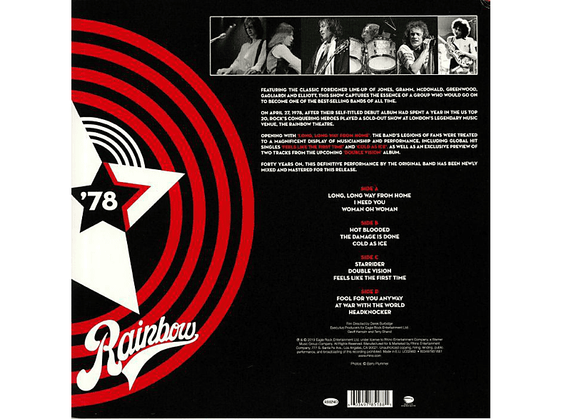 Thumbnail - Foreigner - Live At The Rainbow '78 (Vinyl)