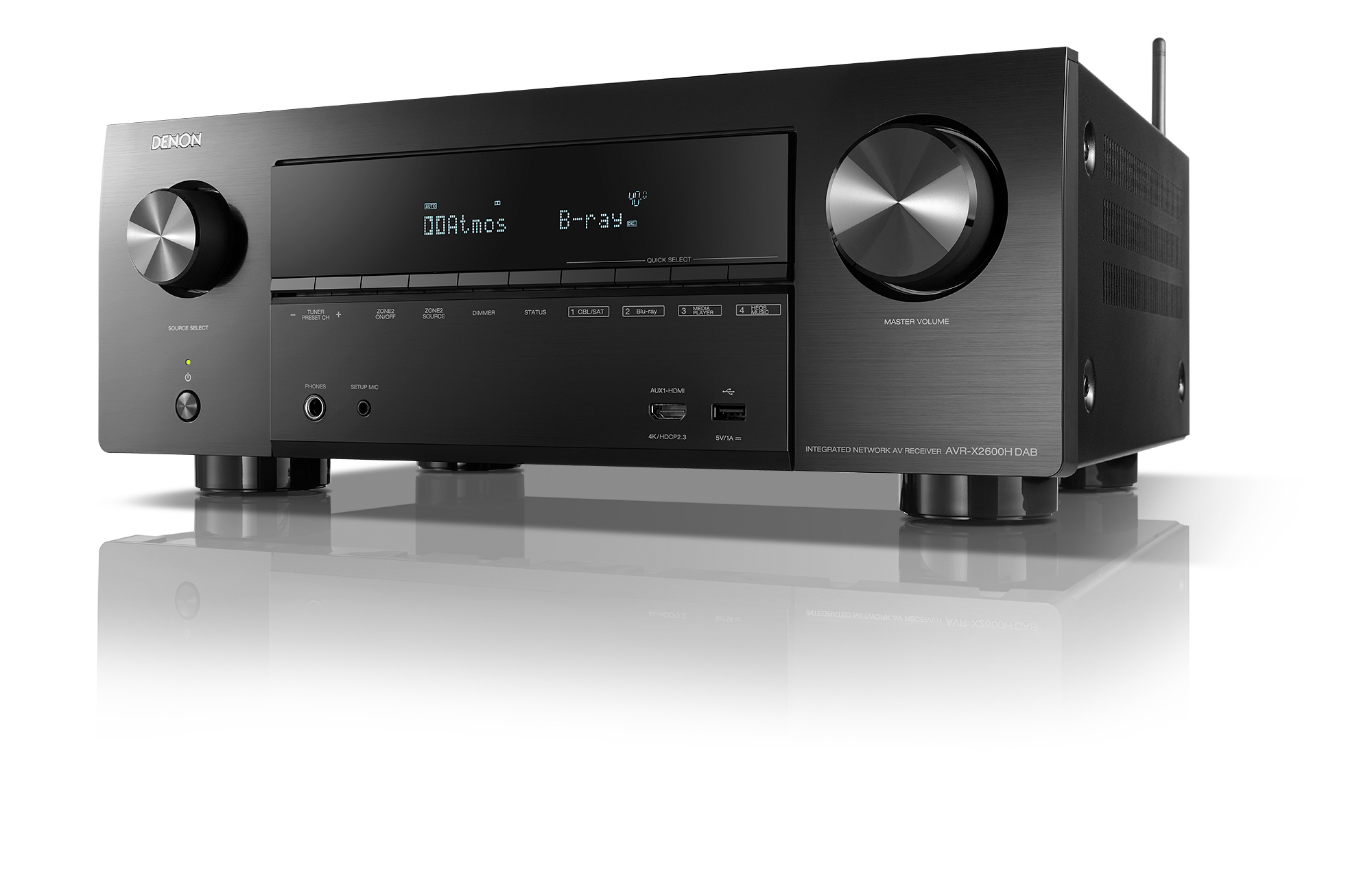 DENON AVR-X2600HDAB AV-Receiver (7.2 Kanäle, Schwarz)