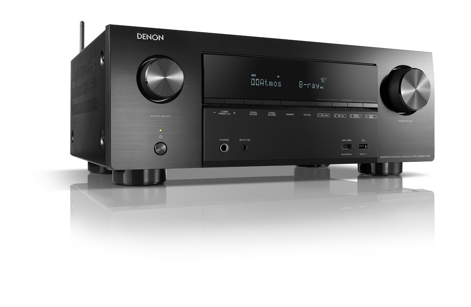 DENON AVR-X2600HDAB AV-Receiver (7.2 Kanäle, Schwarz)