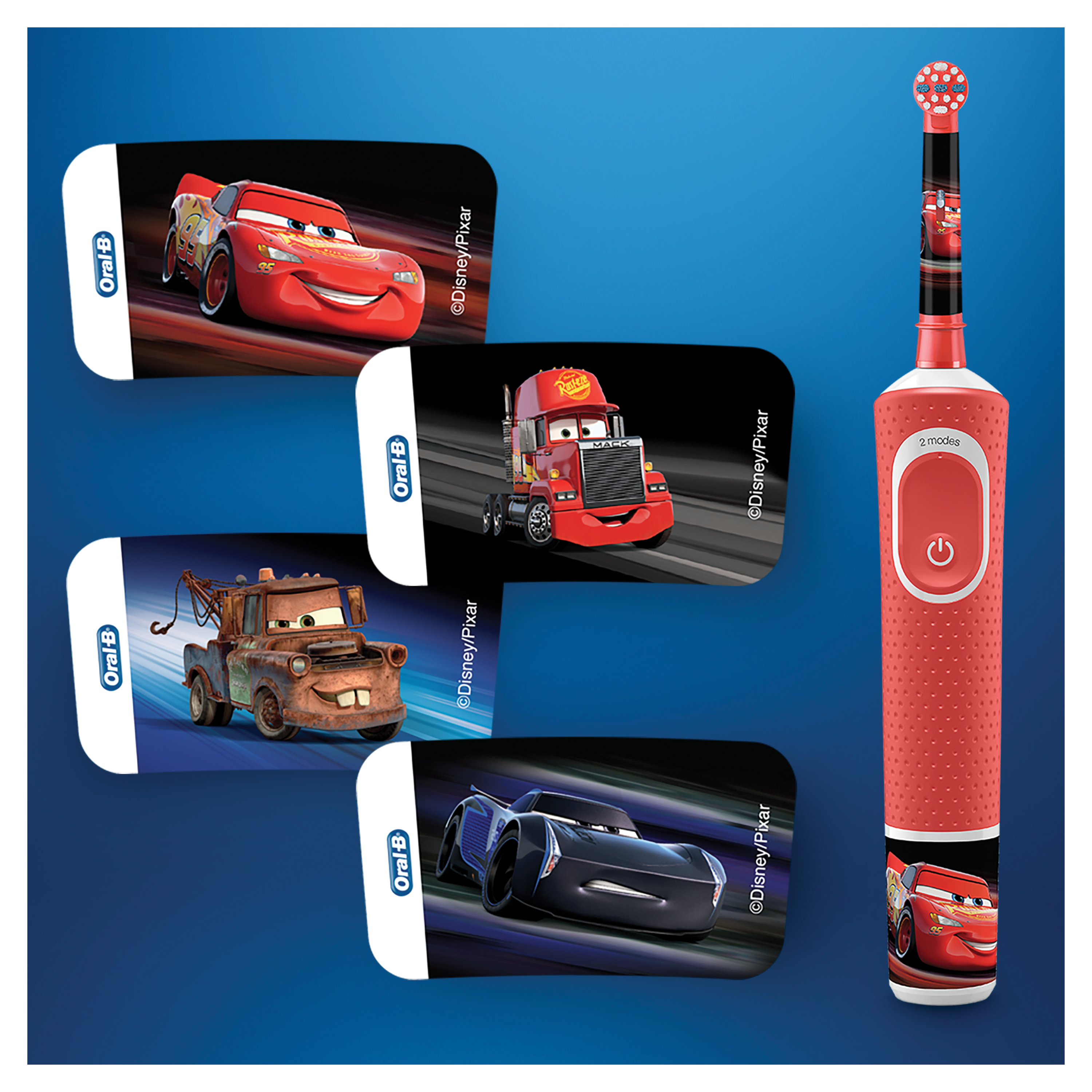 ORAL-B Vitality D100 Kids Cars Elektrische Zahnbürste Rot