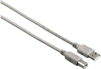 HAMA Type A/B 4M - Câble USB, 4 m, 480 Mbit/s, Gris