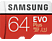 SAMSUNG EVO+ 95MB/S CL10 U1+AD - Micro-SDXC-Cartes mémoire  (64 GB, 100, Blanc/Rouge)