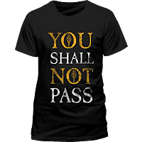 CID COMPLETELY INDEPENDENT Herr der Ringe Unisex T-Shirt Größe XXL You Shall Not Pass T-Shirt, Schwarz