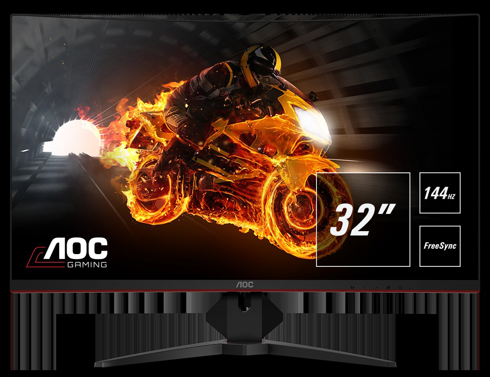 AOC C32G1 31,5 Zoll  Full-HD  1800R curved Display mit 144Hz, Flicker-Free und FreeSync-Technologie  1 ms Reaktionszeit  