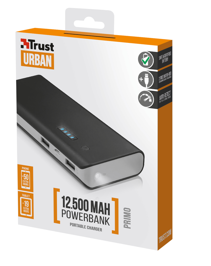 TRUST URBAN Primo 21212 12.500 mAh Taşınabilir Şarj Cihazı