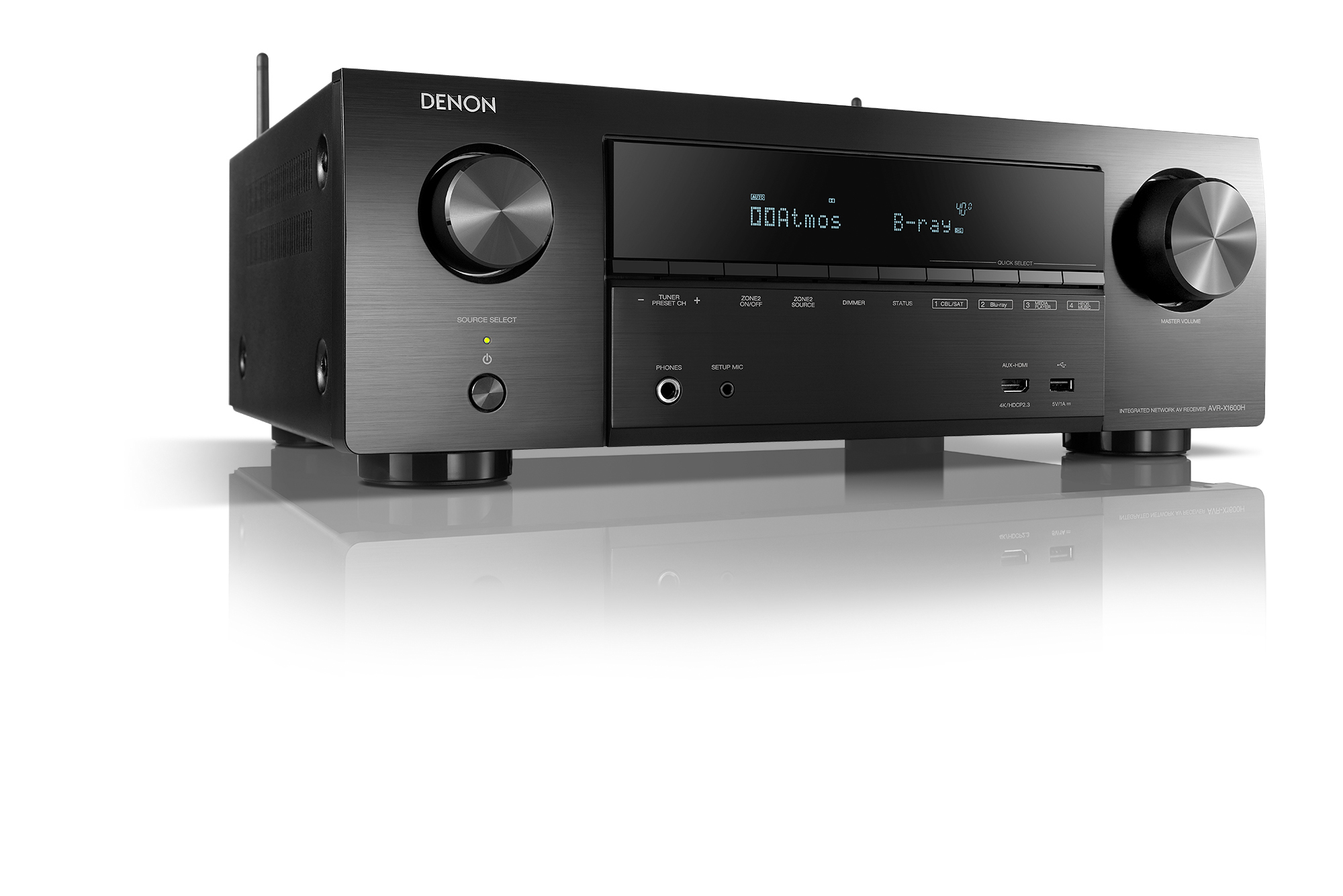 DENON AVR-X1600H AV-Receiver (7.2 Kanäle, Schwarz)