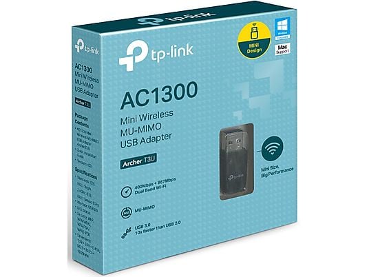 TP-LINK Archer T3U AC1300 - Adattatore USB Wireless (Nero)