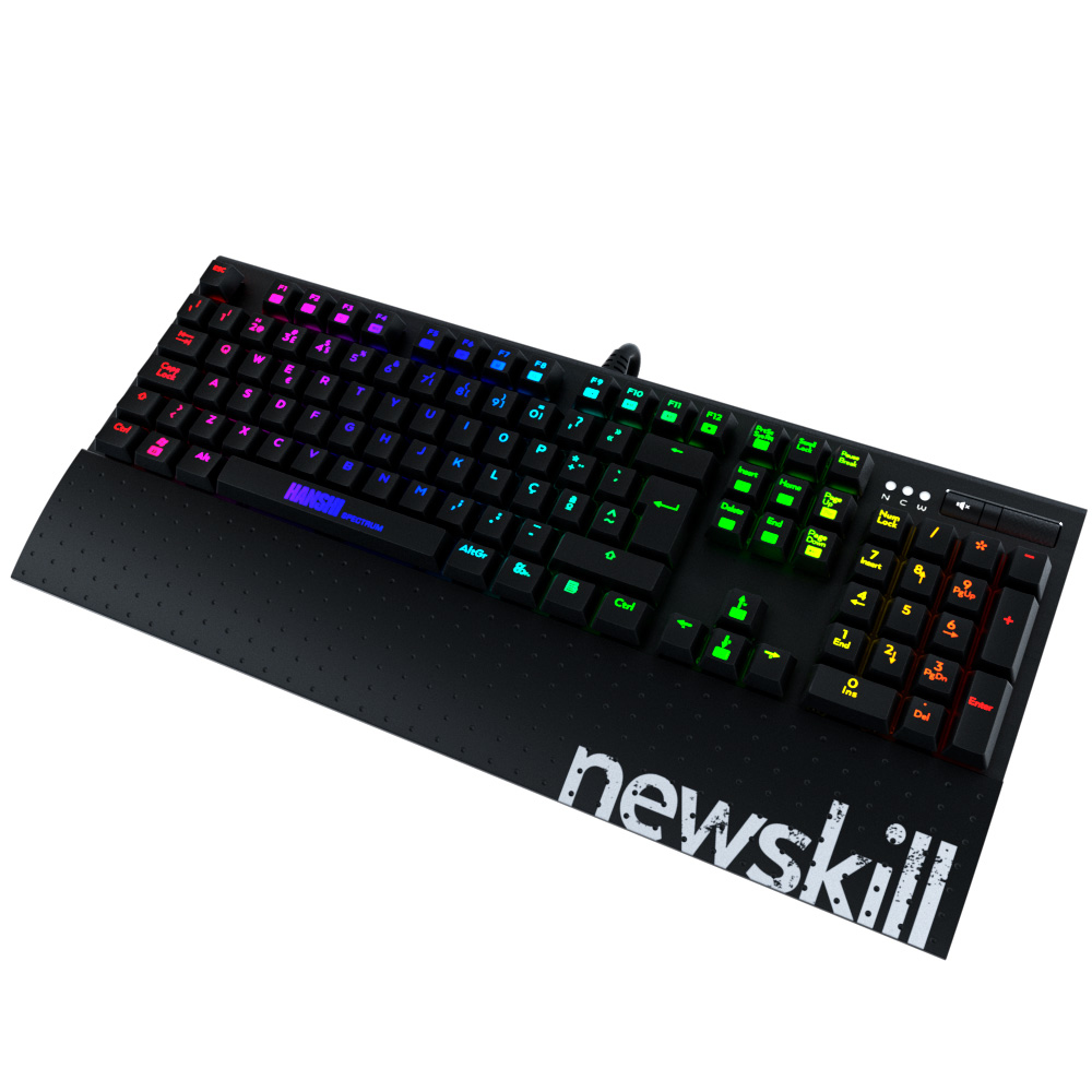 Teclado gaming - Newskill Hanshi Spectrum, Retroiluminado, Kailh Brown