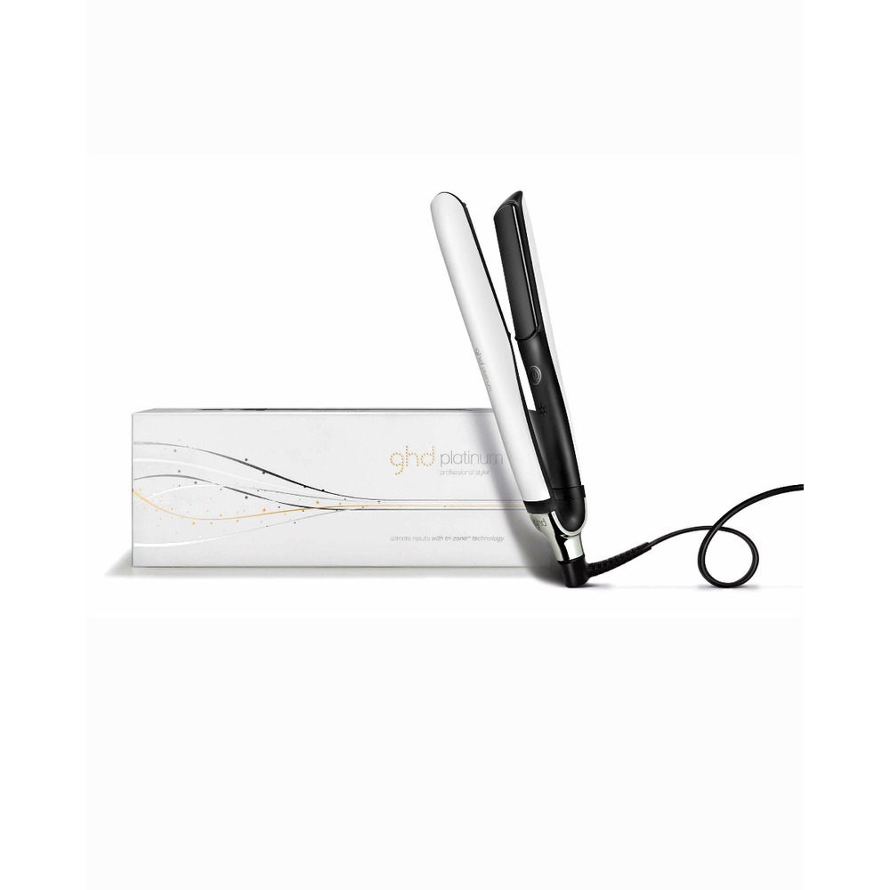 Plancha de pelo - GHD Platinum Style, 230ºC, Cerámica, Blanco