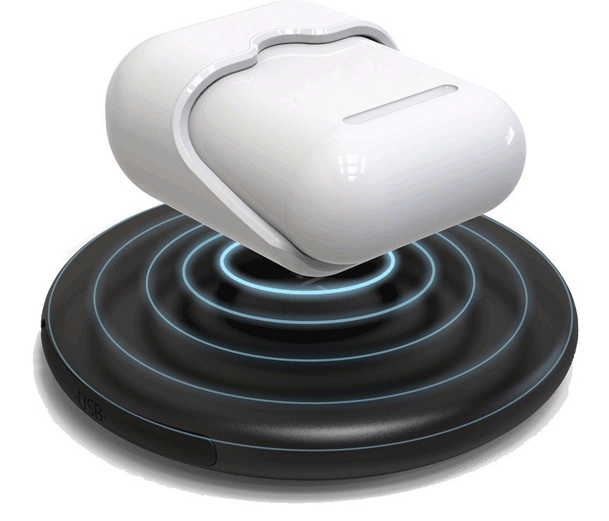 HYPER HyperJuice Qi Wireless Adapter für AirPods, weiß (HJ-APR-100)