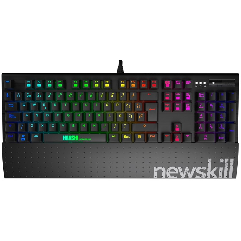 Teclado gaming - Newskill Hanshi Spectrum, Retroiluminado, Kailh Brown