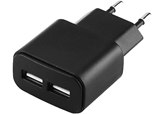 Cargador para móvil | OZB-523, Universal, Entrada doble, Negro
