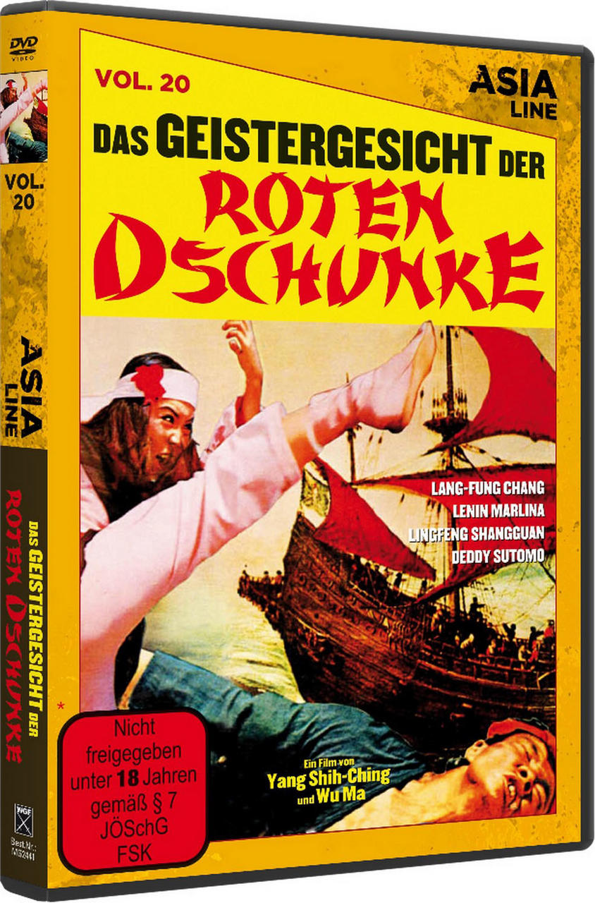 DVD-Cover. Eine Frau mit rotem Stirnband und ein liegender Mann vor einem Schiff.