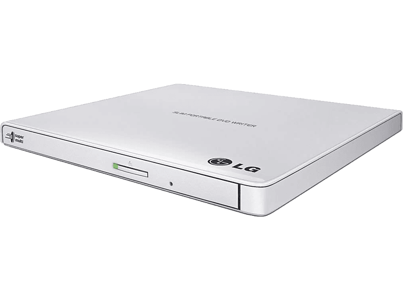LG Draagbare DVD brander Ultra Slim 8x USB 2.0 Wit (GP57EW40.AHLE10B)