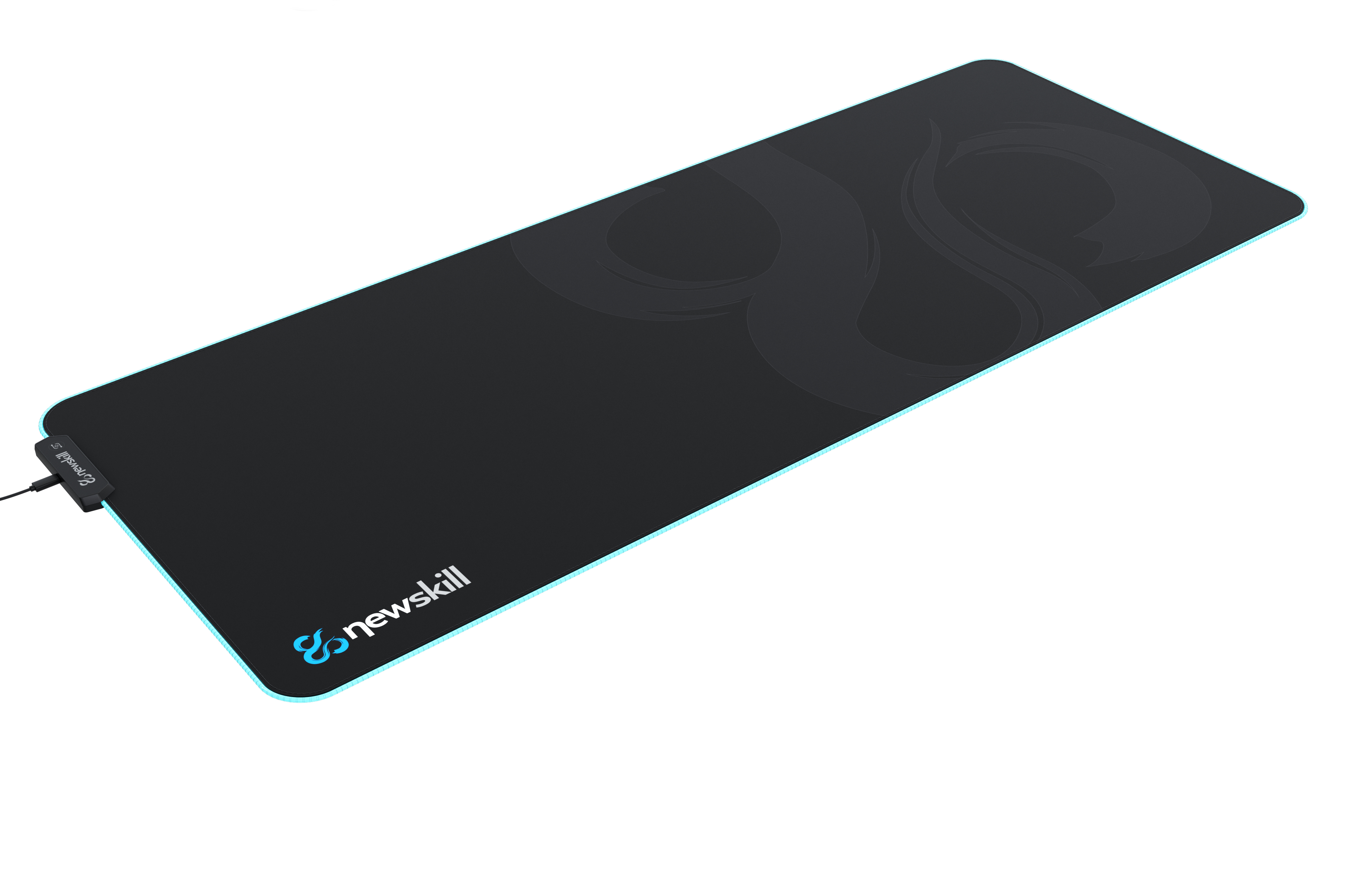 Alfombrilla gaming - Newskill Nemesis RGB XL, Micro USB, Negro