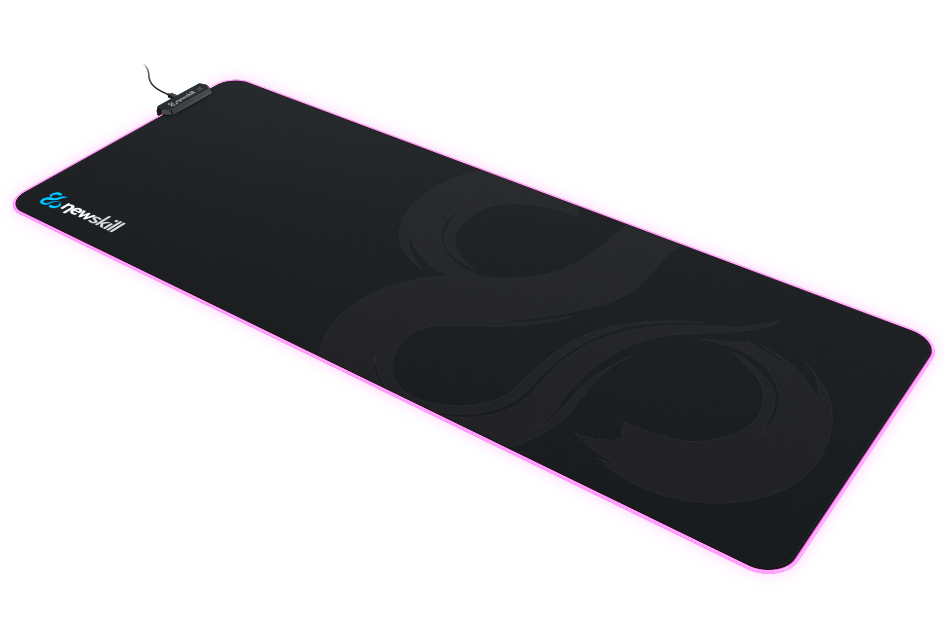 Alfombrilla gaming - Newskill Nemesis RGB XL, Micro USB, Negro