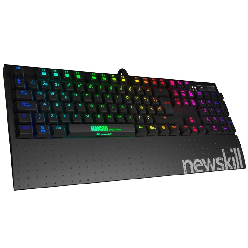 Teclado gaming - Newskill Hanshi Spectrum, Retroiluminado, Kailh Blue