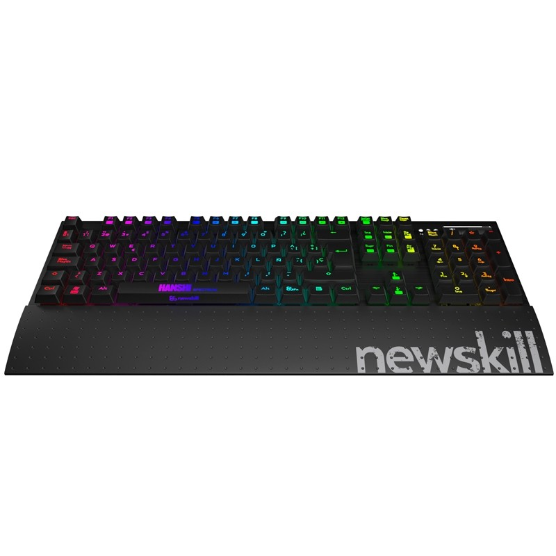 Teclado gaming - Newskill Hanshi Spectrum, Retroiluminado, Kailh Blue
