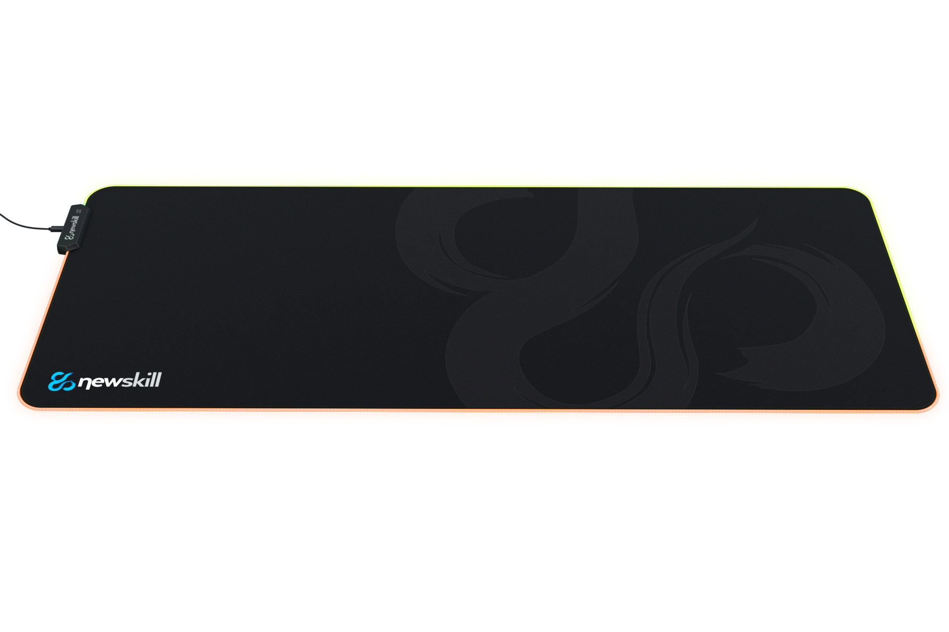 Alfombrilla gaming - Newskill Nemesis RGB XL, Micro USB, Negro