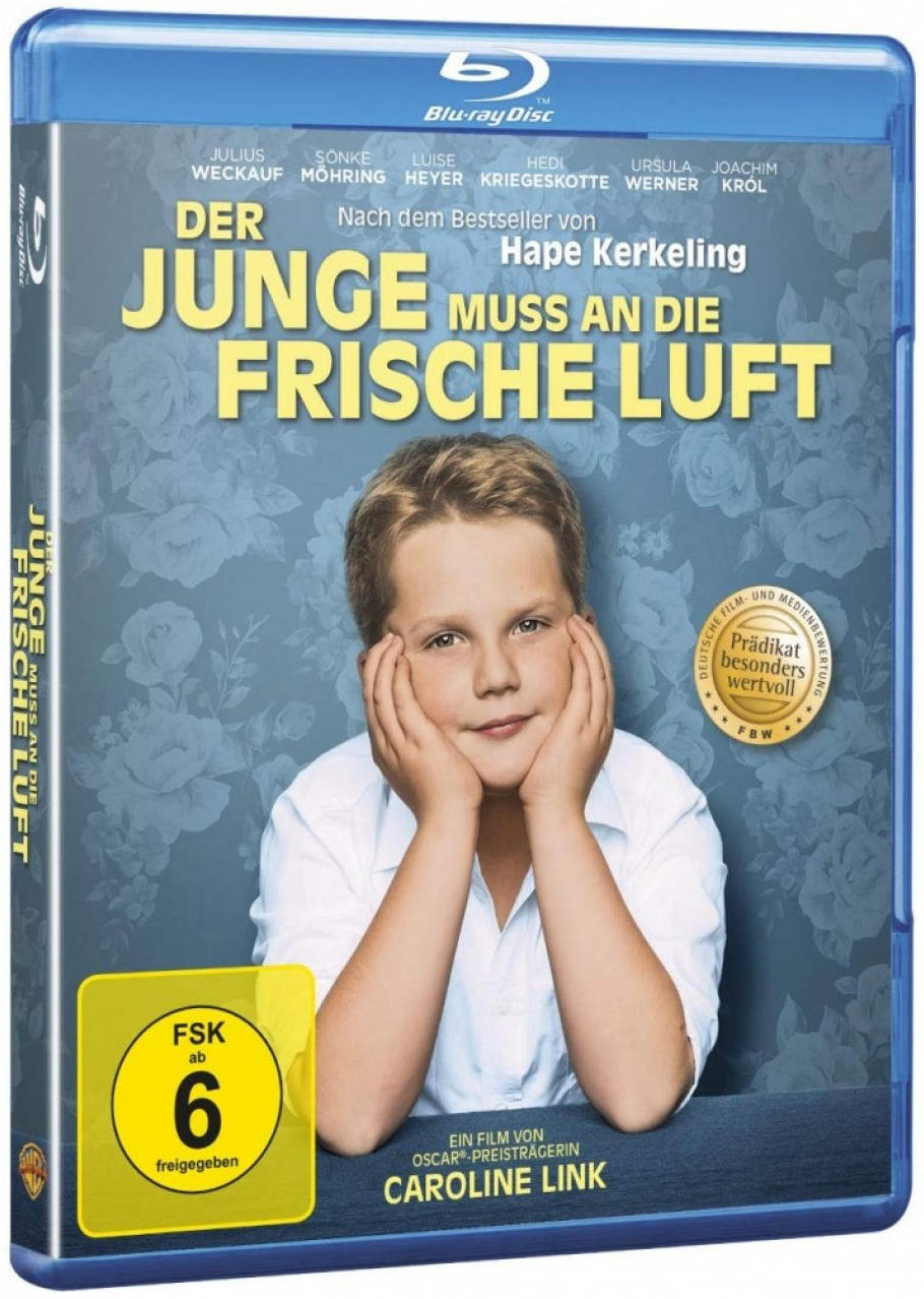 Ein Blu-ray-Cover eines deutschen Films mit einem Jungen auf der Vorderseite.