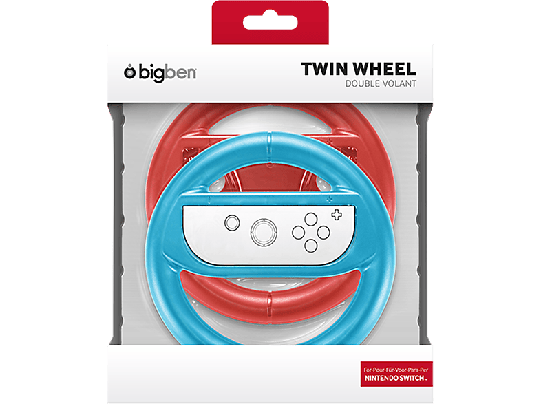 BIGBEN Joy-Con-stuurset Blauw / Rood (SWITCHDUALWHEEL)