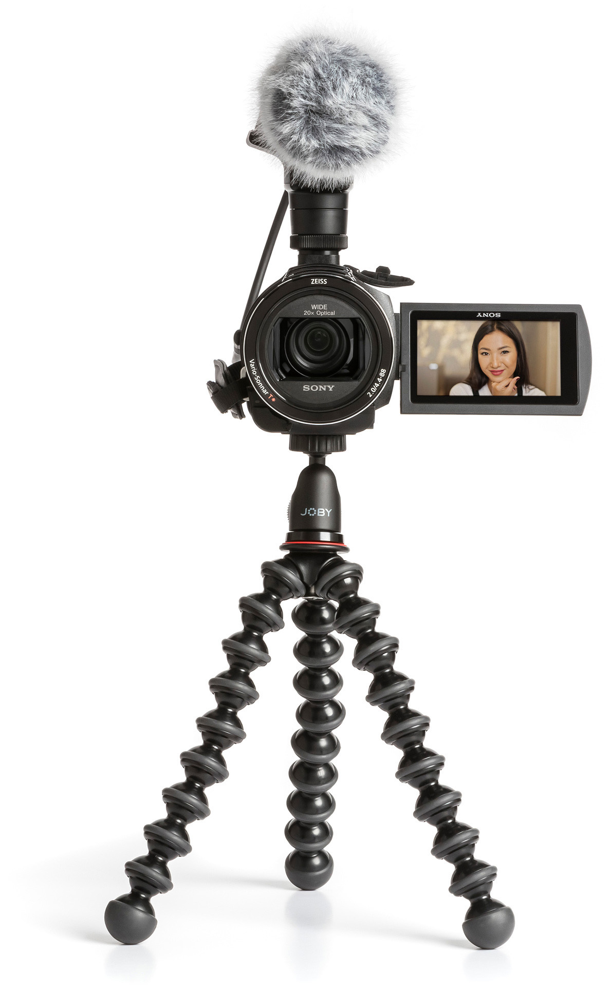 SONY FDR-AX53 Zeiss Creator Kit inkl. Mikrofon, GorillaPod, Camcorder , Exmor R CMOS 8,57 Megapixel, 20xopt. Zoom