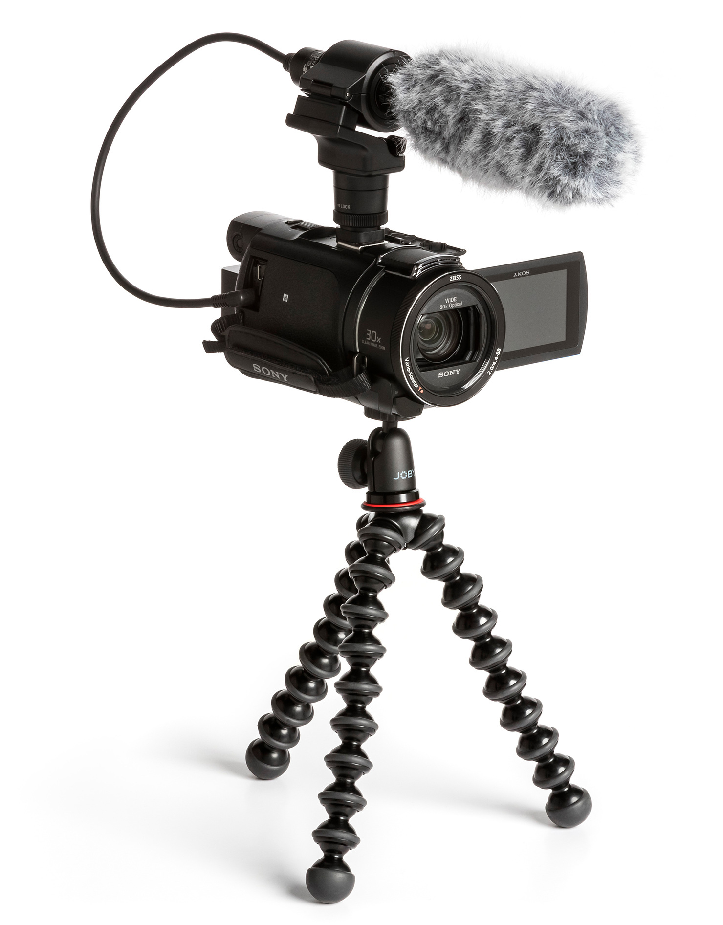 SONY FDR-AX53 Zeiss Creator Kit inkl. Mikrofon, GorillaPod, Camcorder , Exmor R CMOS 8,57 Megapixel, 20xopt. Zoom