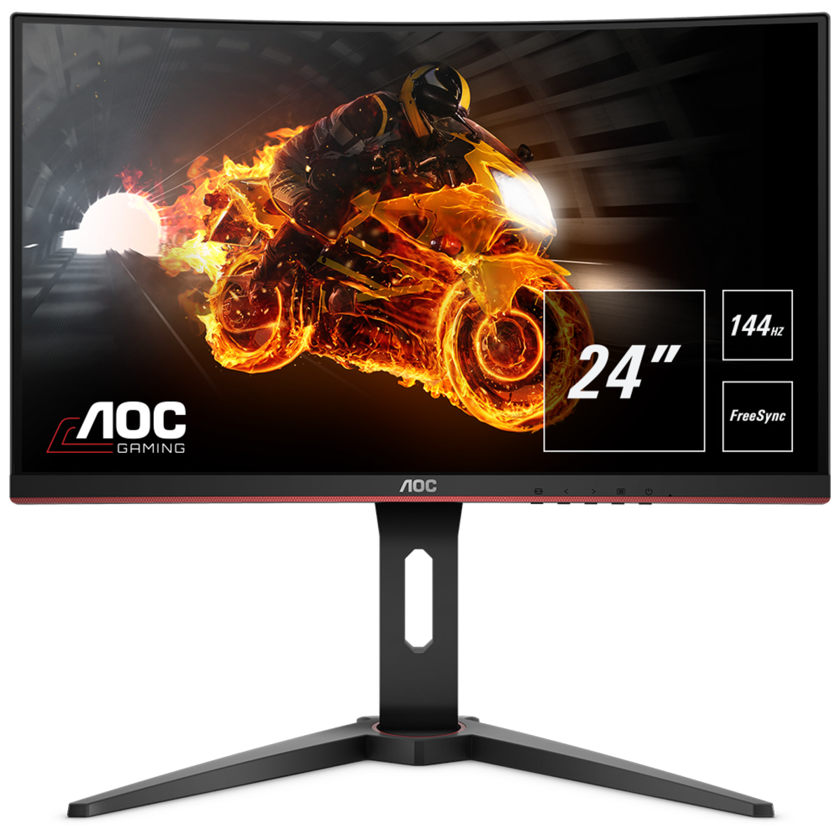 AOC Gaming Monitor C24G1 24" Full-HD (AOC146494) 24 Zoll Gaming Monitor, Full-HD, 1 ms Reaktionszeit, 144 Hz, Schwarz