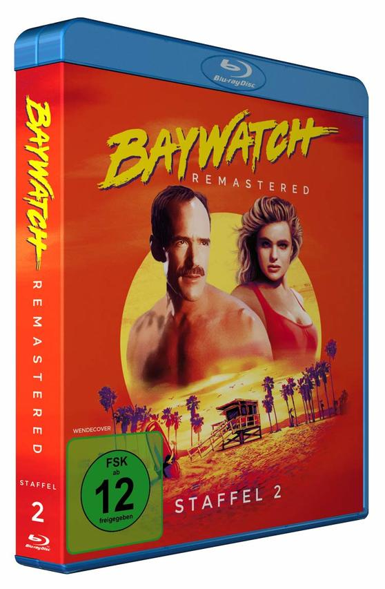 DVD-Cover von Baywatch mit zwei Personen am Strand und Text auf der Box.