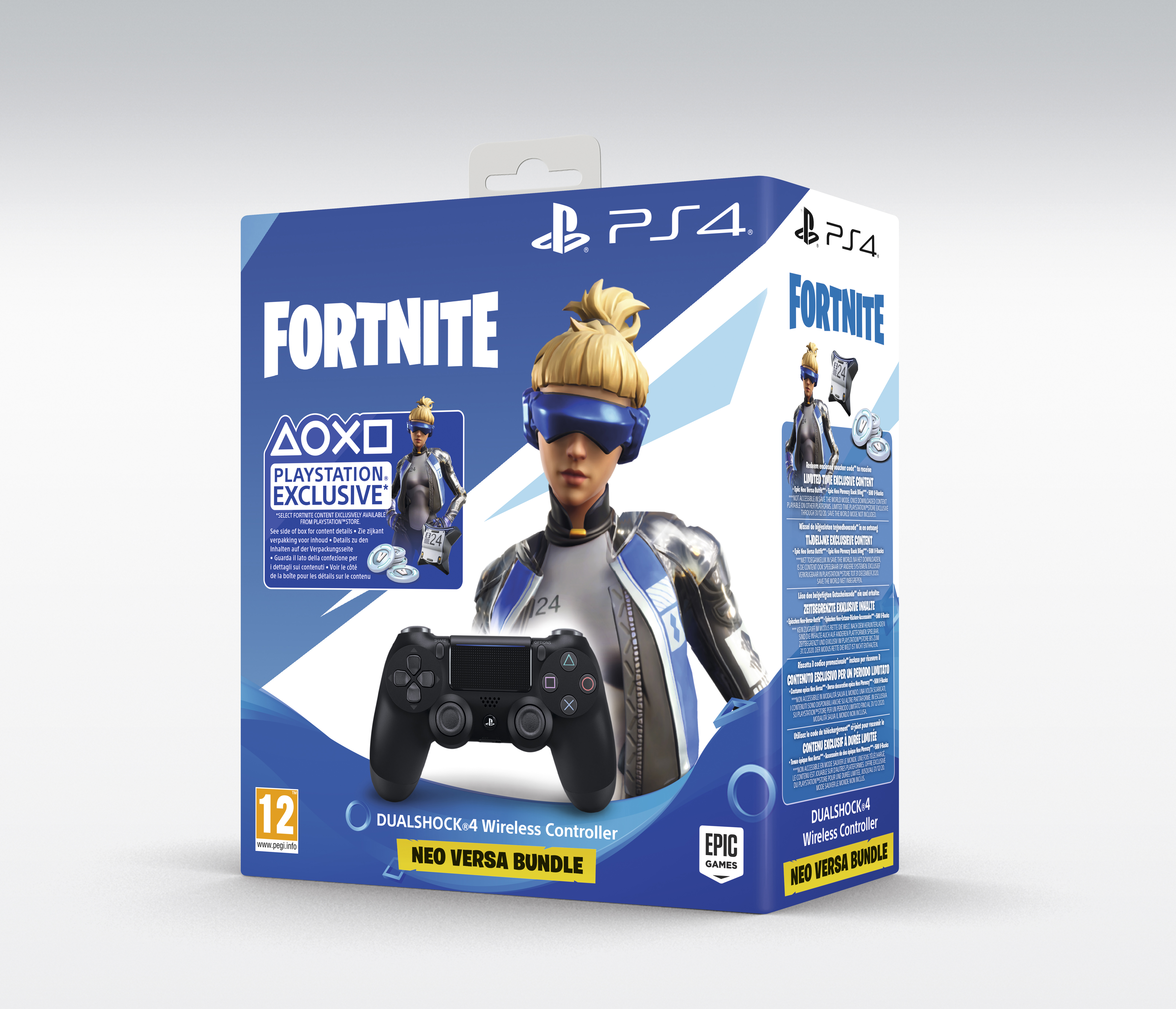 SONY DUALSHOCK 4 Wireless-Controller Jet Black:Fortnite Neo Versa Bundle Controller Schwarz für PlayStation 4