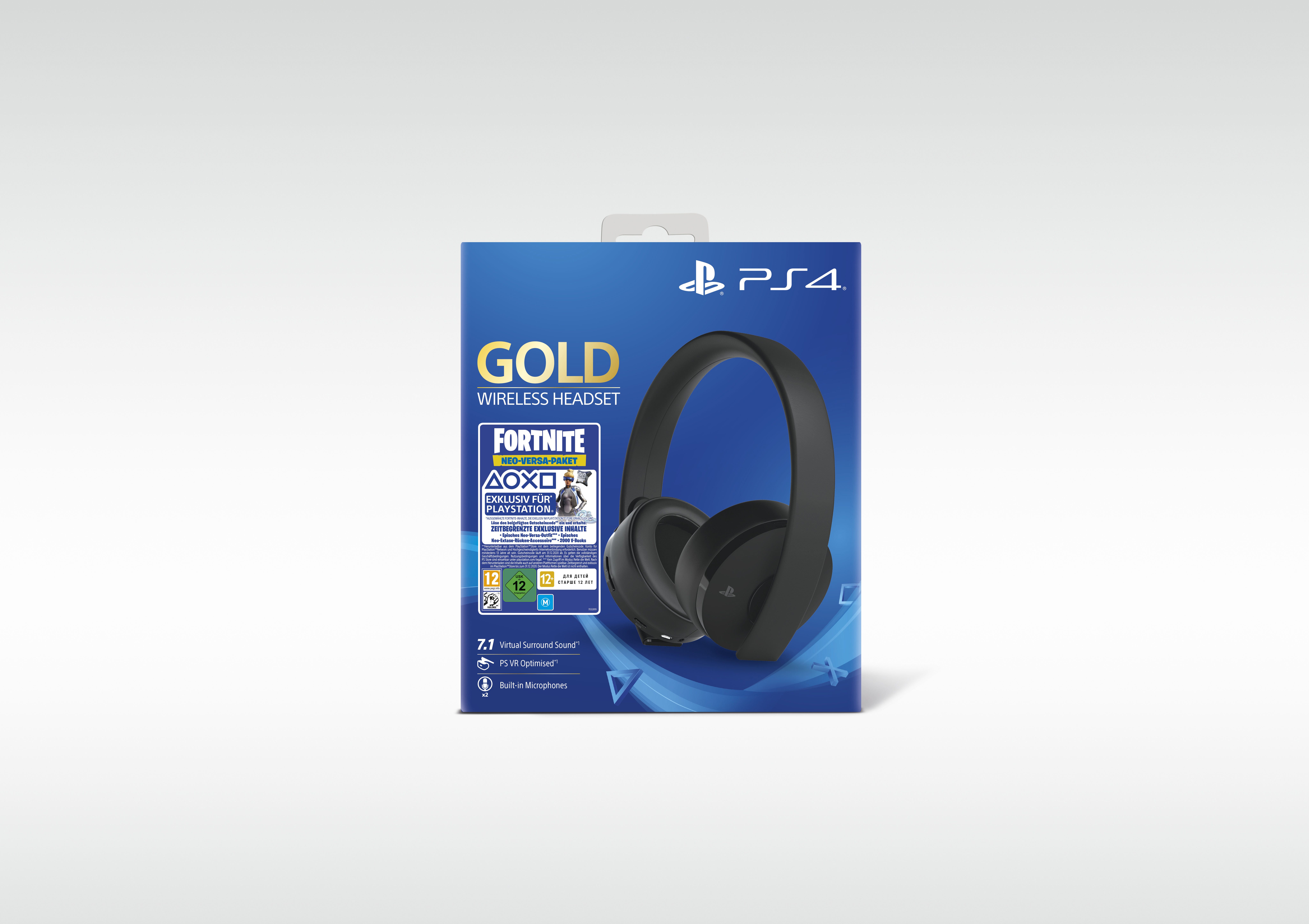 SONY Wireless-Headset Gold Edition:Fortnite Neo Versa Bundle, Over-ear Gaming Headset Schwarz
