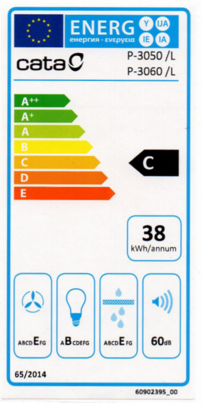 CATA P-3060 FEHÉR WH/L LED hagyományos páraelszívó