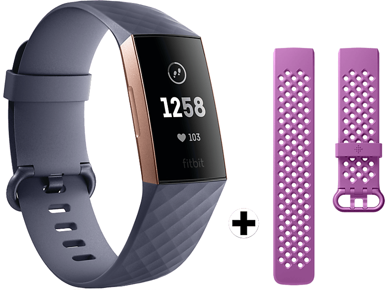 FITBIT Charge 3 Blauw/Roségoud + Sportband kopen? | MediaMarkt