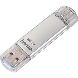 HAMA C-Laeta - USB-Stick  (128 GB, Silber)