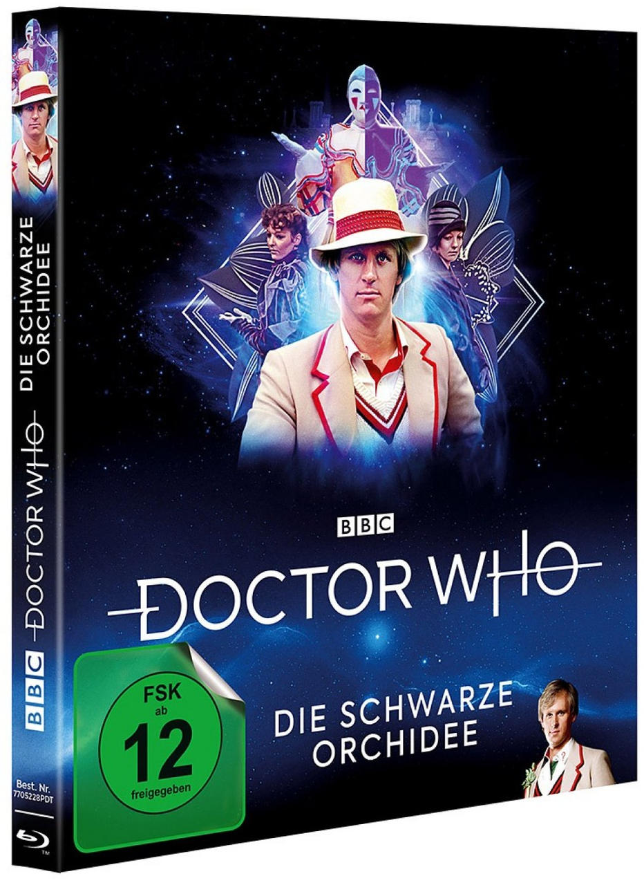 Doctor Who DVD-Cover mit Schauspielern, Titel und Bewertung.