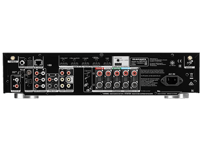 Marantz NR1510 AV-Receiver 5.2 Kanal, schwarz — Foto 3 von 3
