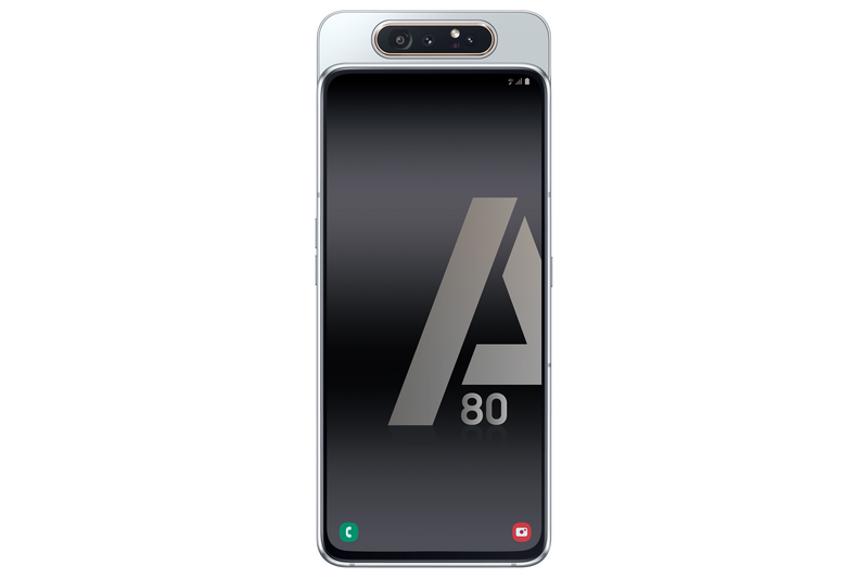 Móvil - Samsung Galaxy A80, Plata, 128 GB, 8 GB RAM, 6.7" Full HD+, SM7150, Android