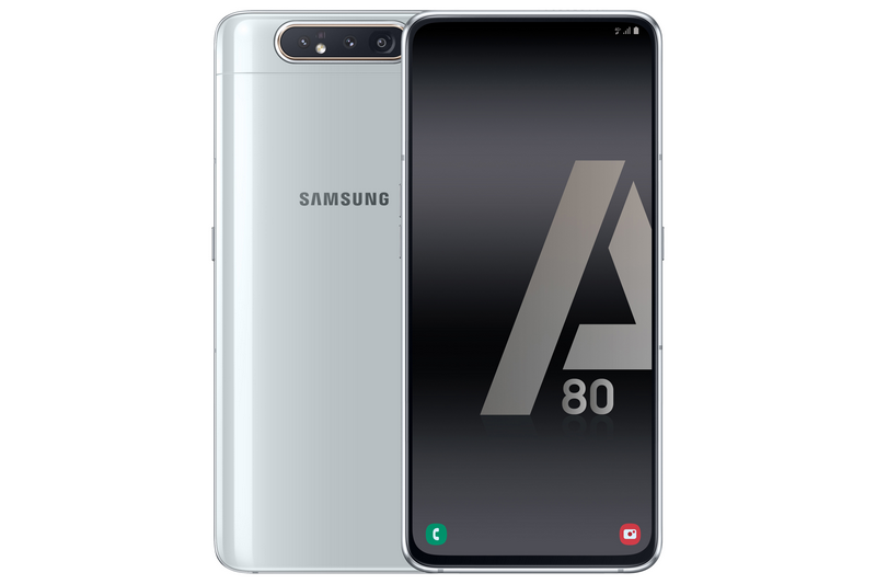 Móvil - Samsung Galaxy A80, Plata, 128 GB, 8 GB RAM, 6.7" Full HD+, SM7150, Android