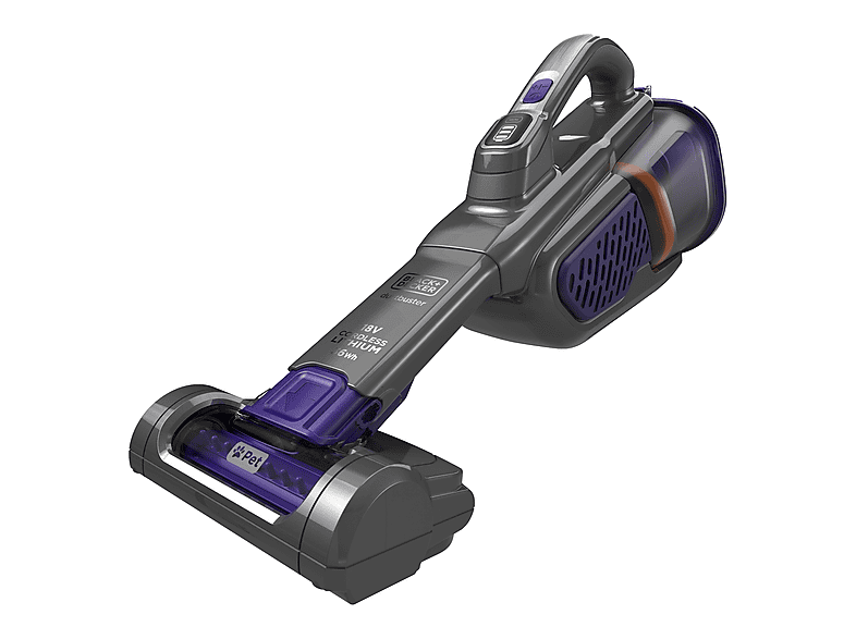 Black & Decker BHHV520BFP Akku Staubsauger (700 ml, Akkulaufzeit: 21 min, Grau, Blau) — Foto 3 von 4