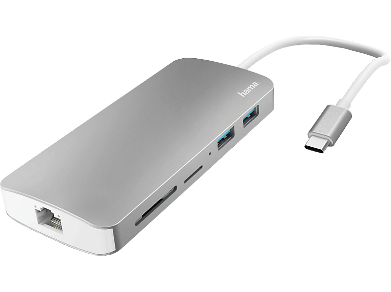 HAMA Adapter 7 in 1 USB-C - USB-A - Ethernet - HDMI - SD/MicroSD-caard (135760)