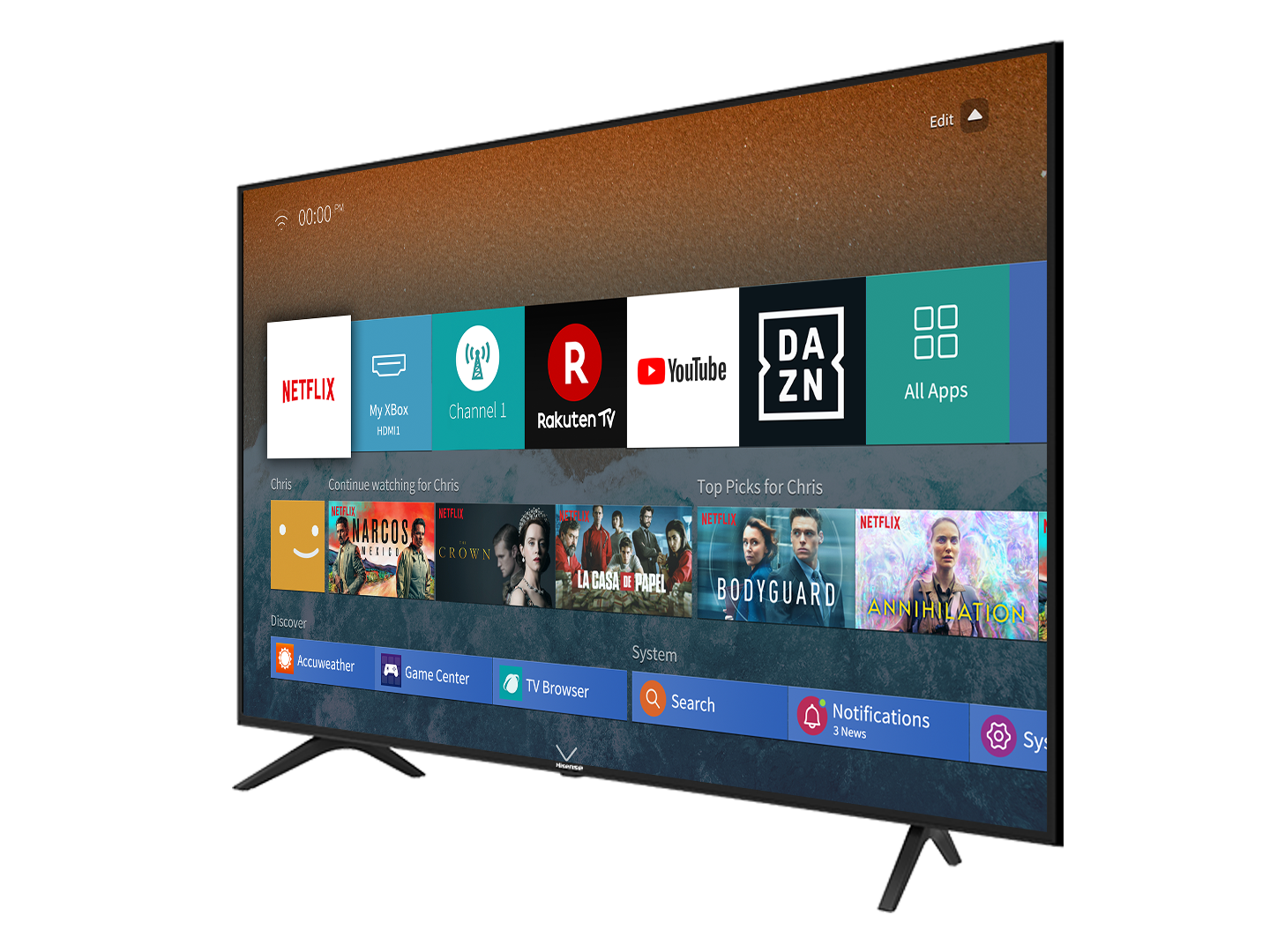 HISENSE Fernseher H50BE7000 50 Zoll 4K UHD Smart TV
