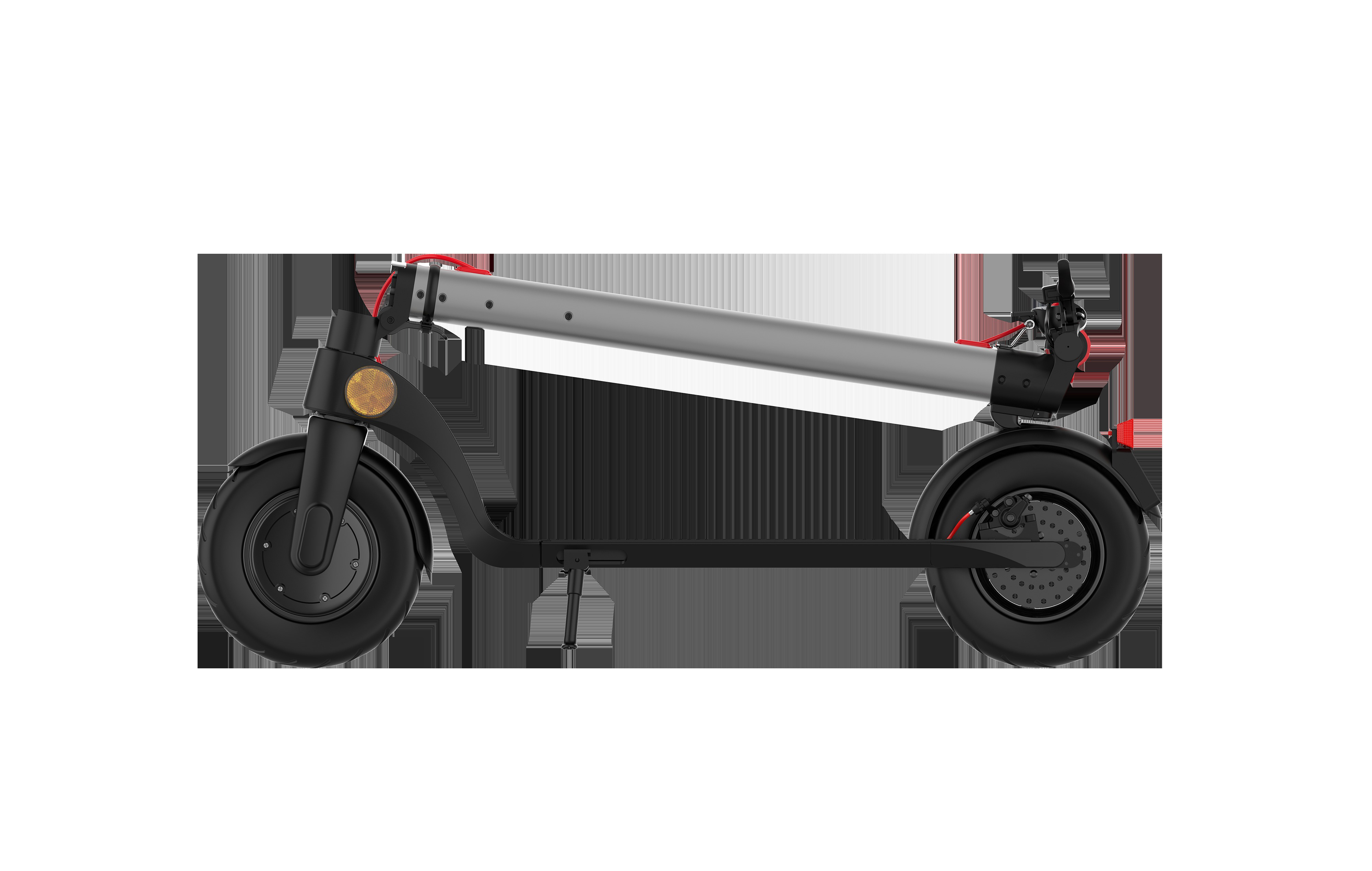 TECHNOSTAR TES 300 E-RICA E-Scooter (10 Zoll, Schwarz/Gunmetal/Rot)