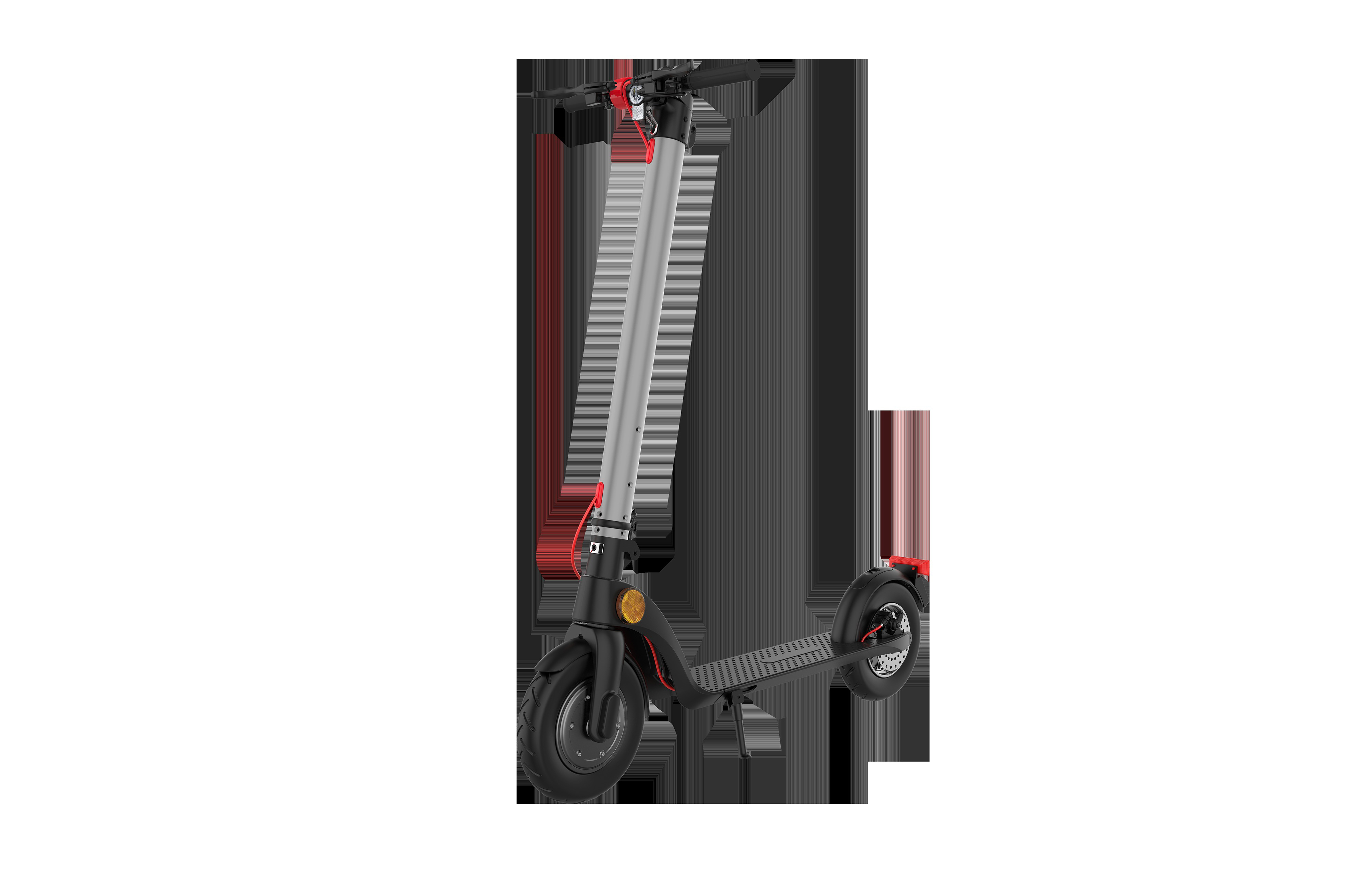 TECHNOSTAR TES 300 E-RICA E-Scooter (10 Zoll, Schwarz/Gunmetal/Rot)