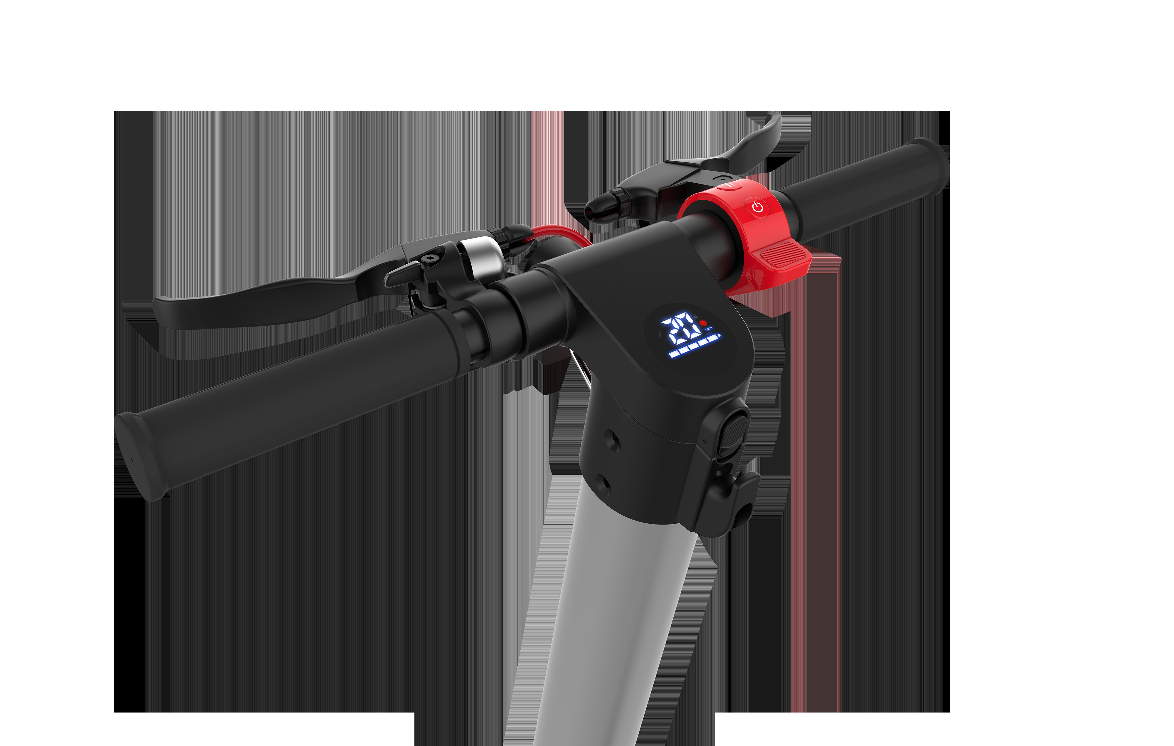 TECHNOSTAR TES 300 E-RICA E-Scooter (10 Zoll, Schwarz/Gunmetal/Rot)