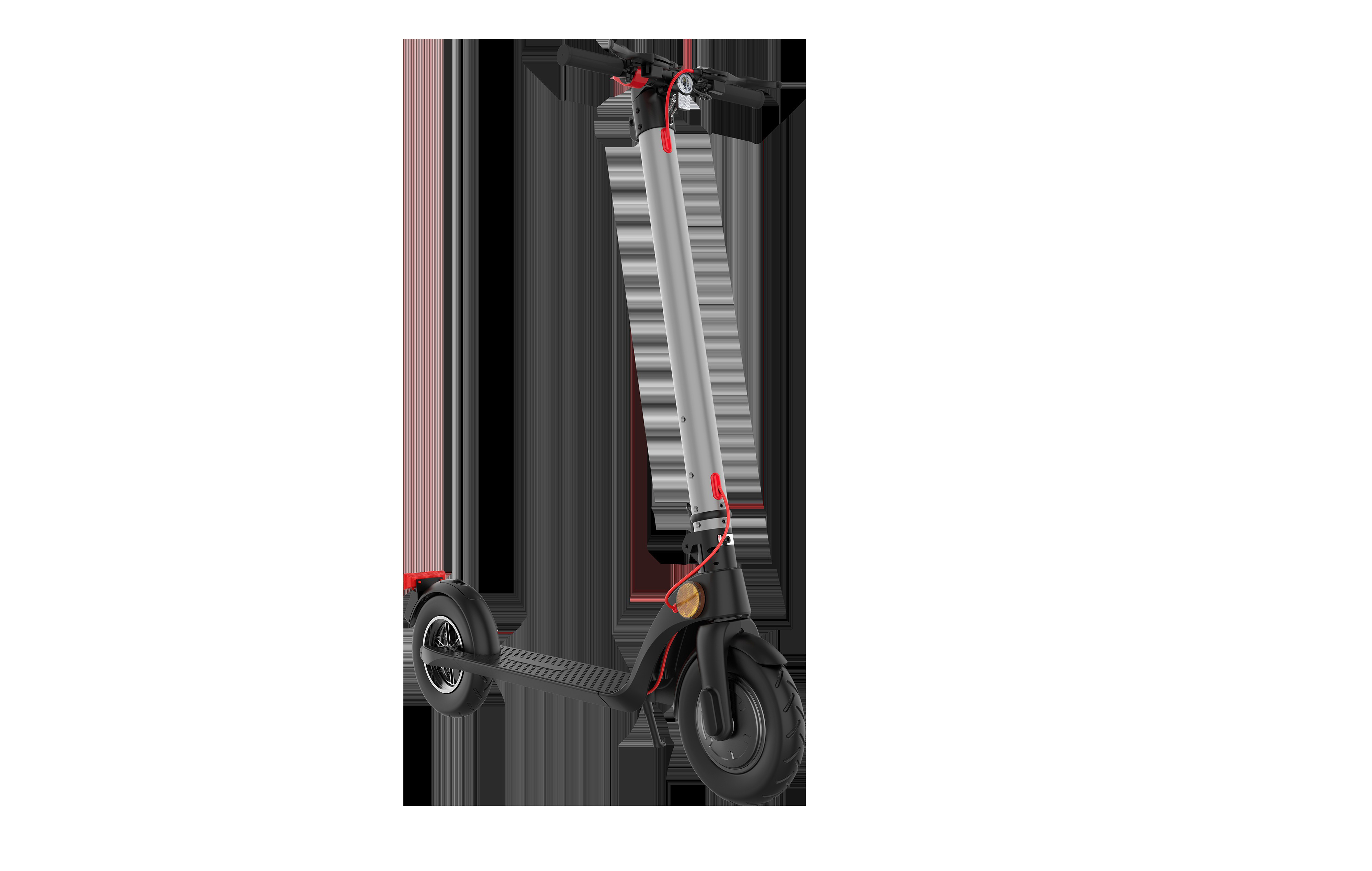 TECHNOSTAR TES 300 E-RICA E-Scooter (10 Zoll, Schwarz/Gunmetal/Rot)